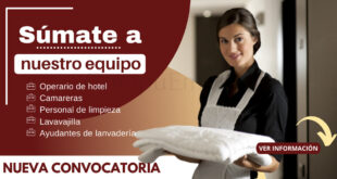 HOTELERÍA - ABRE NUEVA CONVOCATORIA /postula ya/